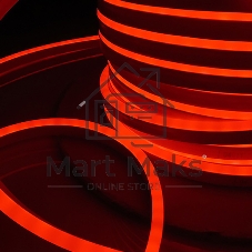 Лента светодиодная LS001 220V / Гибкий неон  9.6W 120Led 2835 IP67 односторонний красный, 50 м