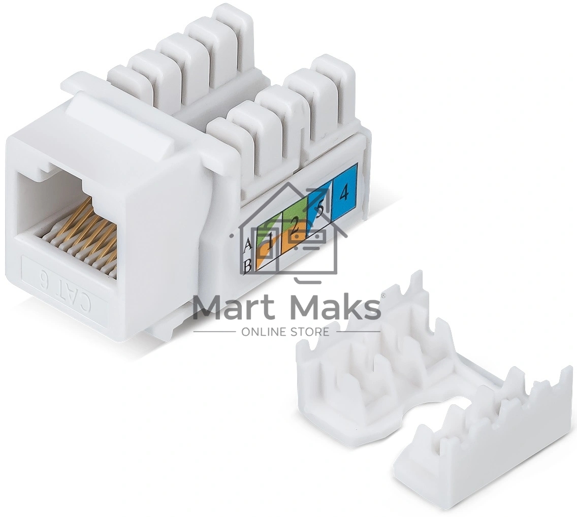 Модуль универсальный Cabeus, keystone, 1хRJ45, Toolless, кат. 6, неэкр., белый