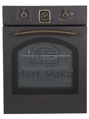 Встраиваемая электрическая духовка Korting OKB 4941 CRN/59.6 х 45 x 55 см, Духовой шкаф в ретро-дизайне, ширина 45 см, аналоговые часы в классическом стиле Frank Muller, таймера с функцией отключения, 9 режимов нагрева, объем духовки 45 л, телескопические