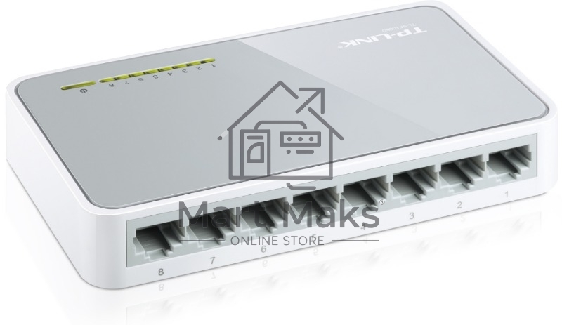 Коммутатор TP-Link SOHO TL-SF1008D Коммутатор 8-port 10/100M mini Desktop Switch, 8 10/100M RJ45 ports, Plastic case