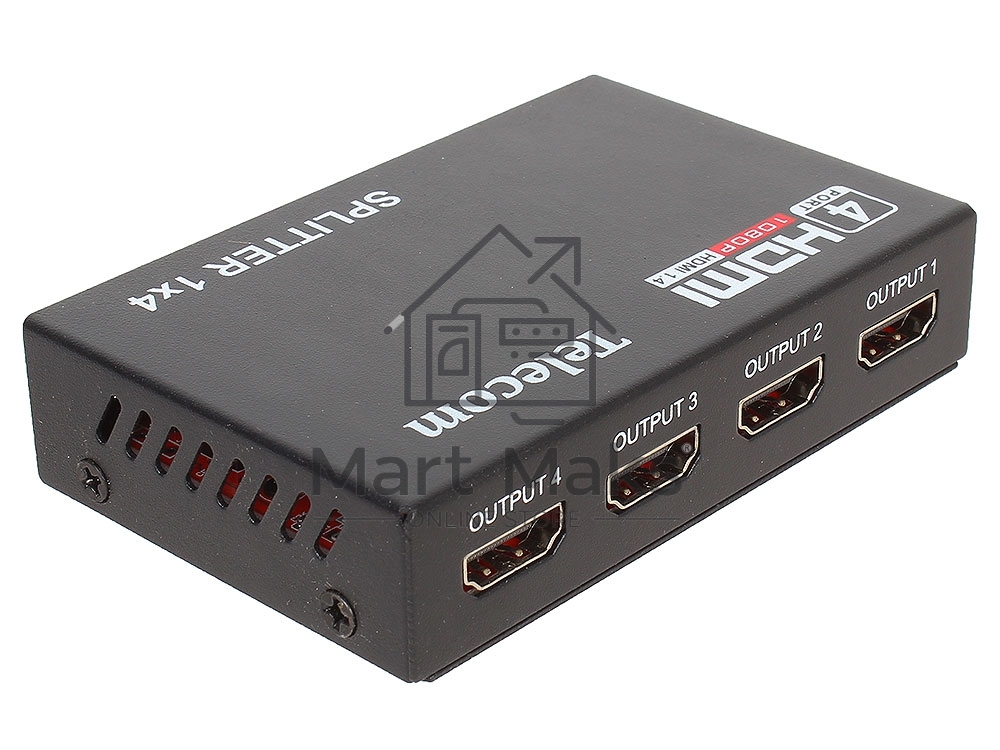 Разветвитель HDMI 1=>4 Telecom <TTS5020>, каскадируемый, 1.4v+3D