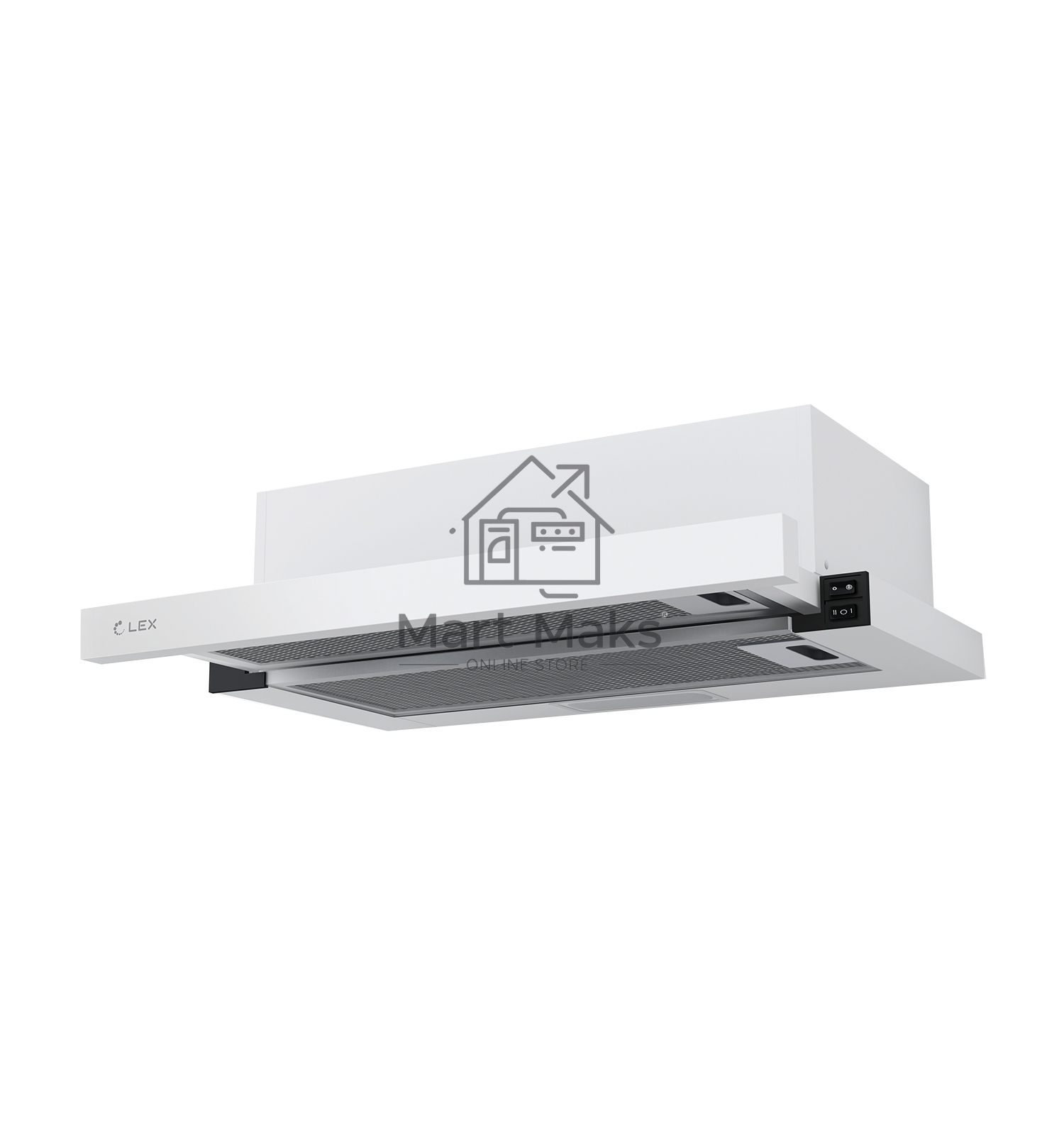 Вытяжка встраиваемая LEX HUBBLE 2M 600 WHITE, 60 см, 1000 куб. м/ч, 52 дБ