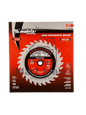 Пильный диск Matrix по дереву, 190x20мм, 24 зуба + кольцо 16/20 Professional