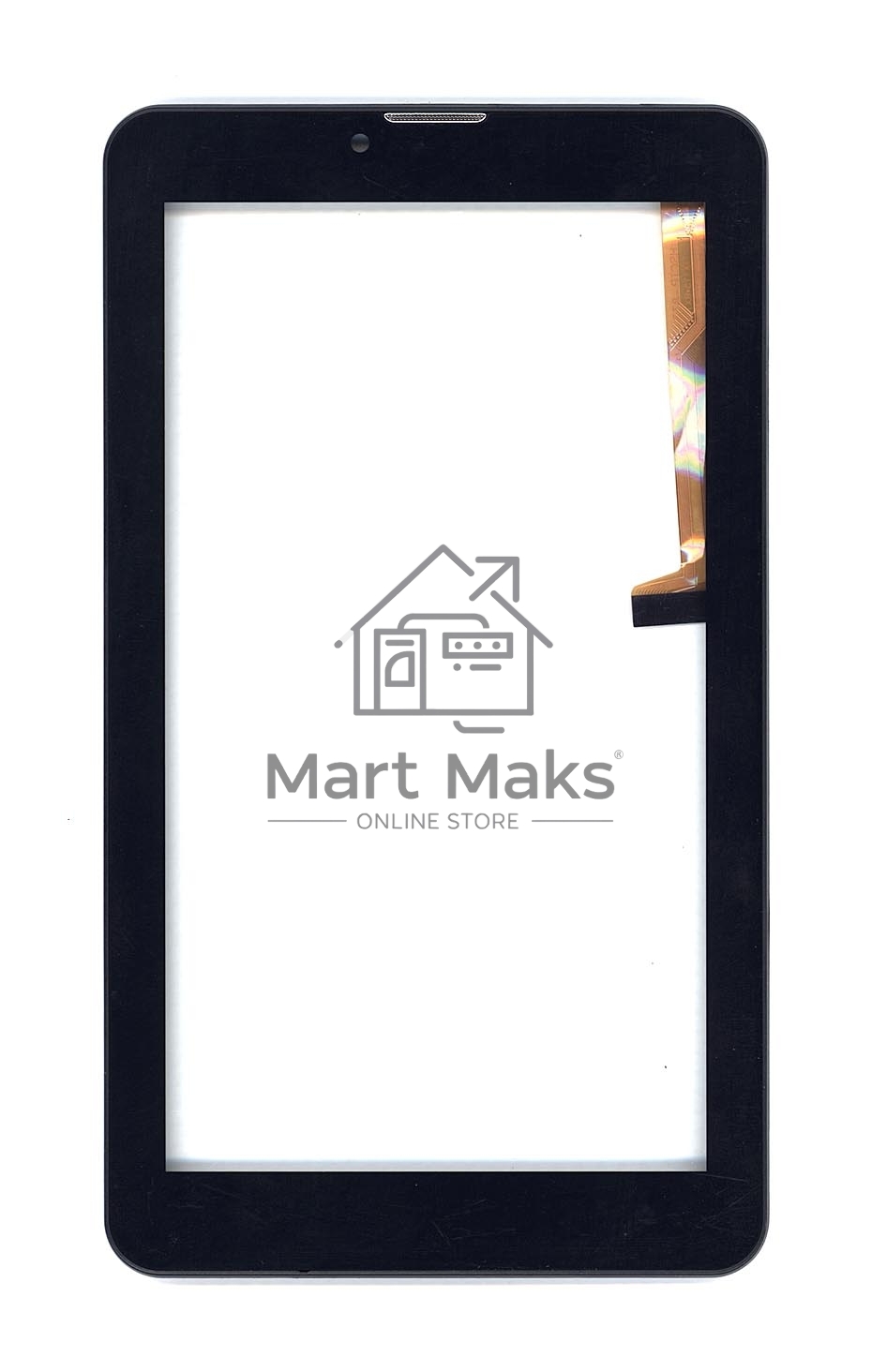 Сенсорное стекло (тачскрин) для Irbis TZ761, черное с рамкой