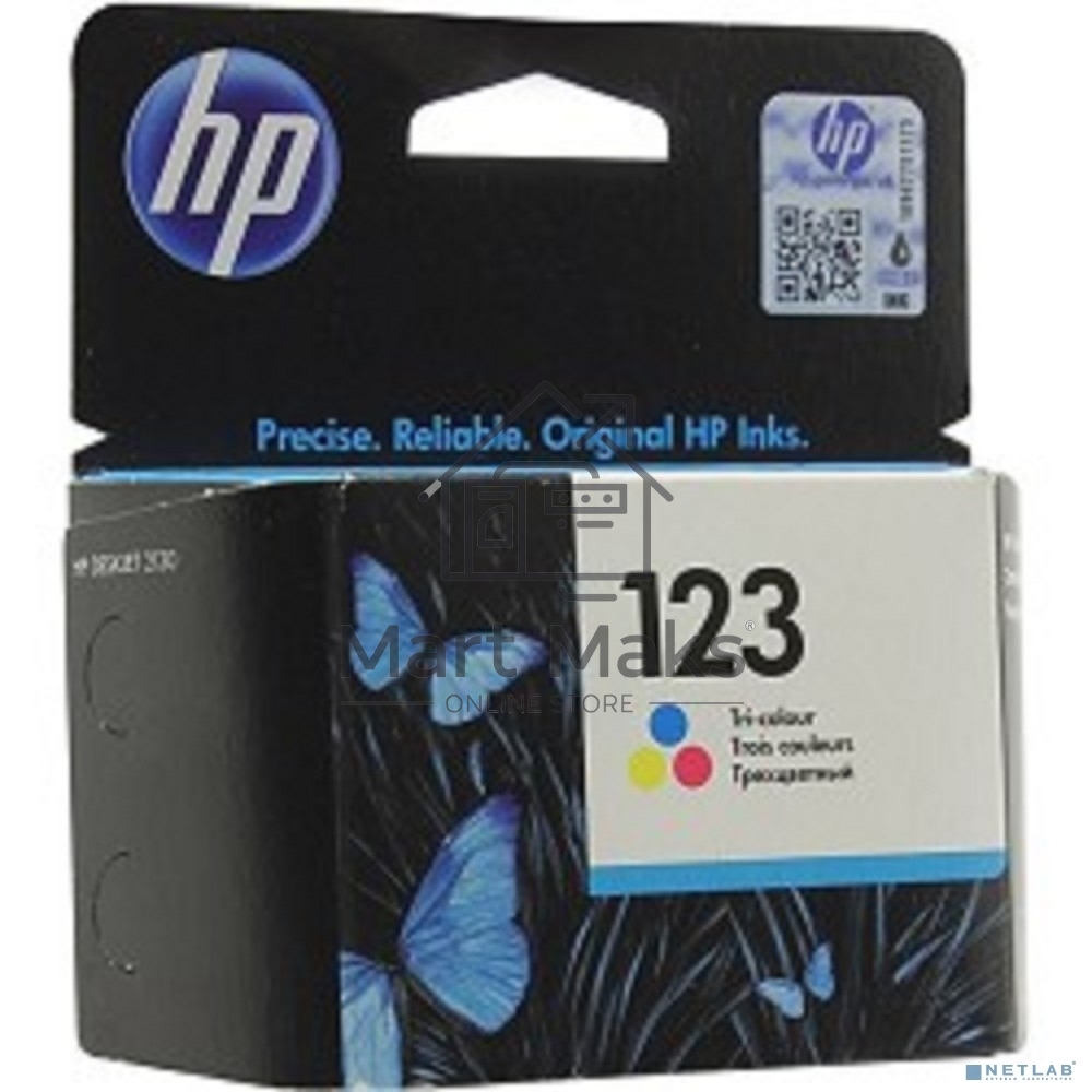 Картридж струйный HP 123 F6V16AE многоцветный, 100 стр., для HP DJ 2130