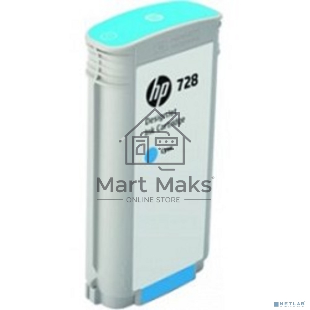 Картридж струйный HP 728 с голубыми чернилами для принтеров Designjet, 130 мл