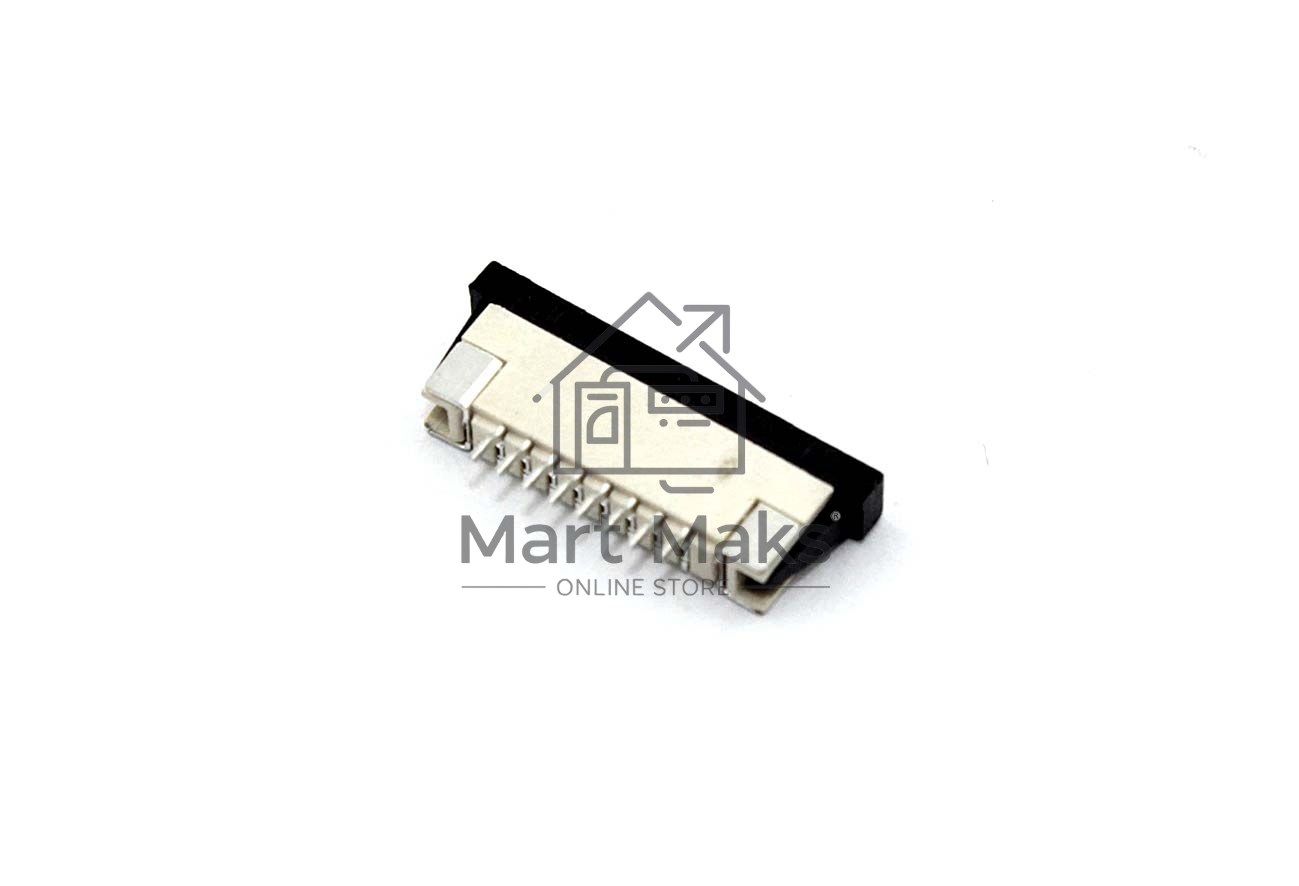 Разъем FPC  Half Coverage Top Contact 1.0K-BS-8PWB 8 pin высота 2мм шаг 1мм
