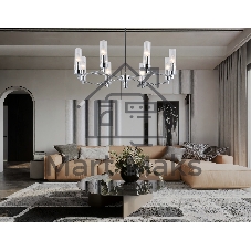 Люстра Ambrella light LH55152/8 CH/CL хром/прозрачный E14/8 max 40W D765*520