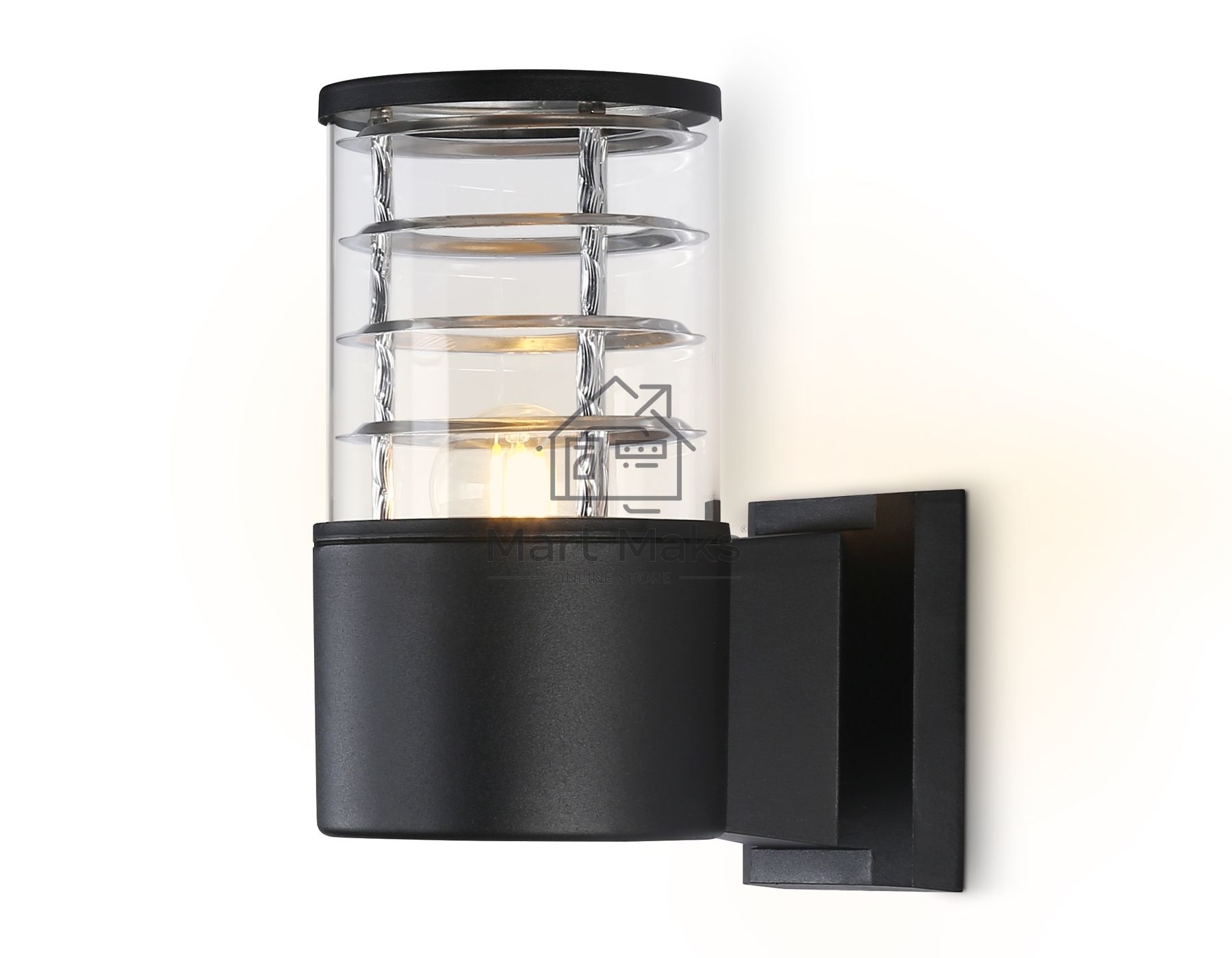 Светильник Ambrella light ST2522 BK/CL черный/прозрачный IP54 E27 max 40W 200*110*155