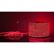 Лента светодиодная LS001 220V / Гибкий неон  9.6W 120Led 2835 IP67 односторонний красный, 50 м