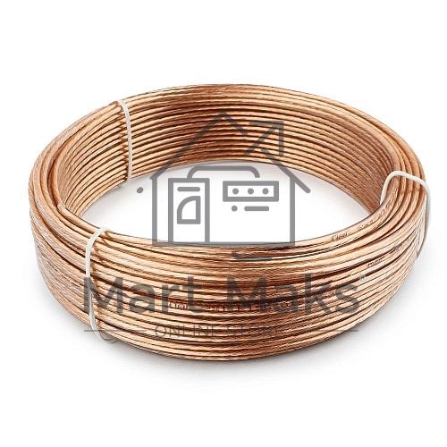 Акустический кабель Cablexpert CC-TC2x1,0-15M, прозрачный,  15 м, бухта