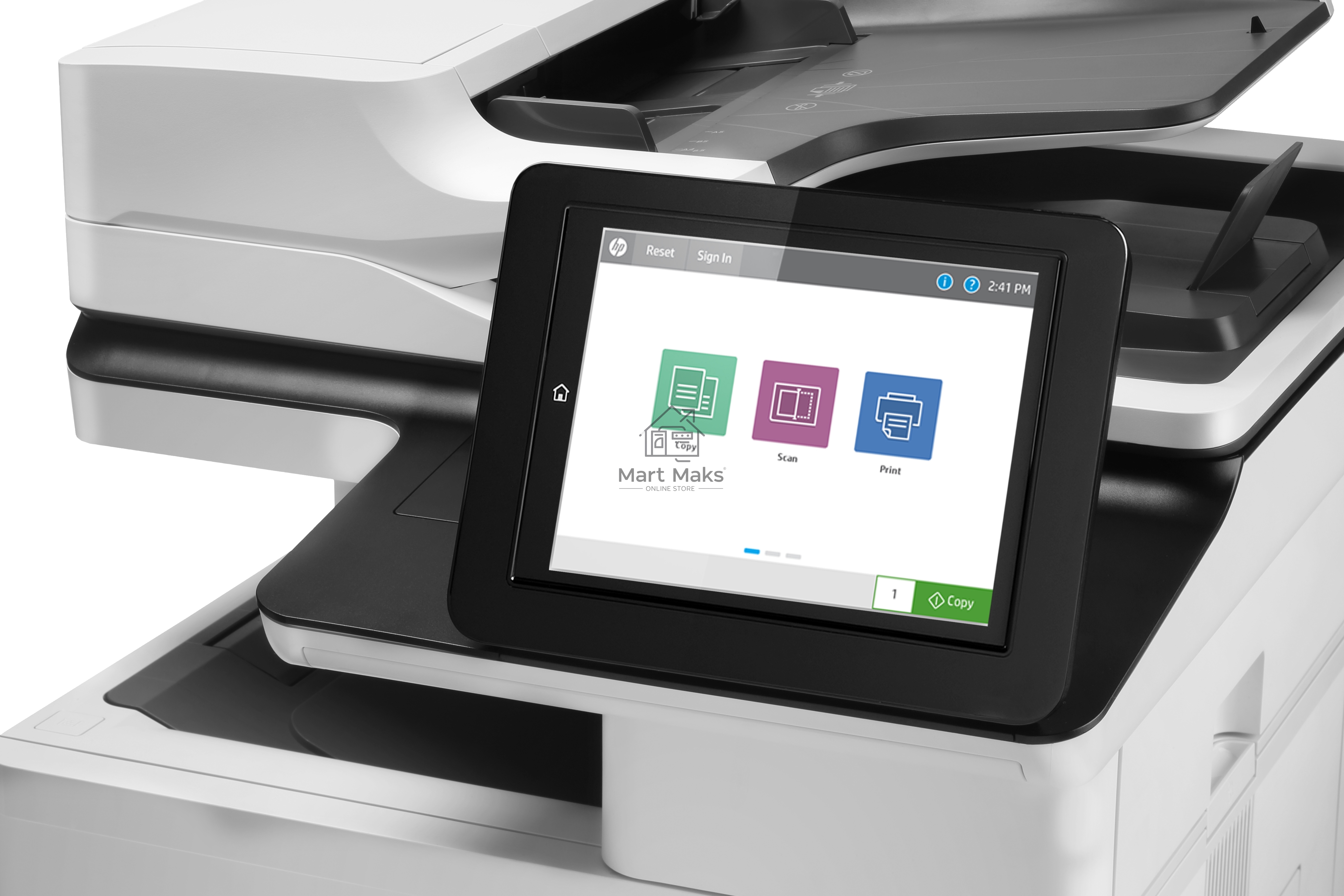 МФУ HP LaserJet Enterprise MFP M635h (A4, принтер/копир/сканер, 1200dpi, 61ppm, 1.5Gb+HDD500Gb, DADF150, Duplex, Lan, USB) (7PS97A)