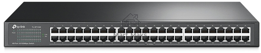 Коммутатор TP-Link SMB TL-SF1048 48-port 10/100M Switch, 48 10/100M RJ45 ports, 1U 19-inch rack-mountable steel case