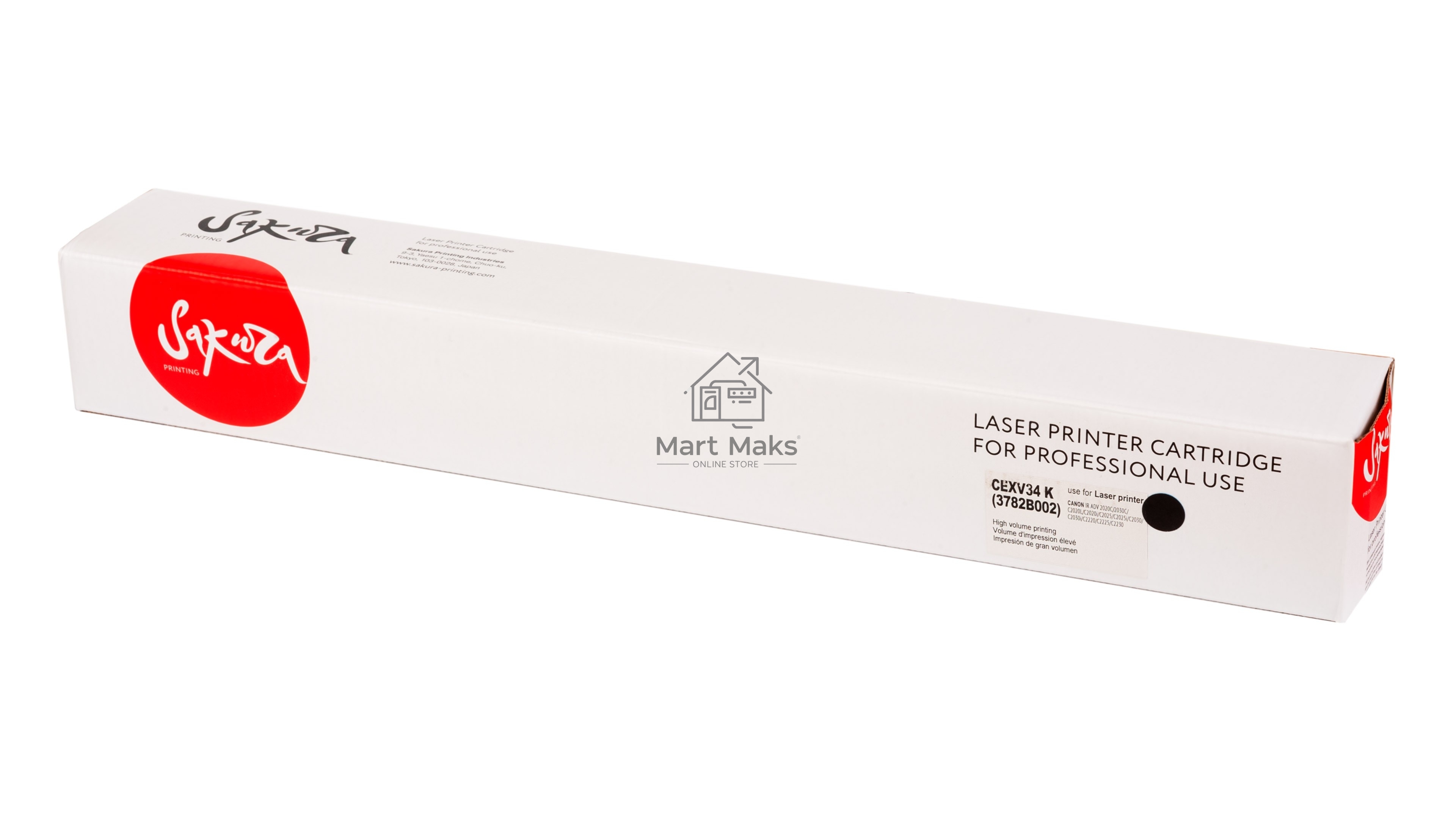 Тонер-туба Sakura CEXV34BK для Canon, черный, 23 000 к.