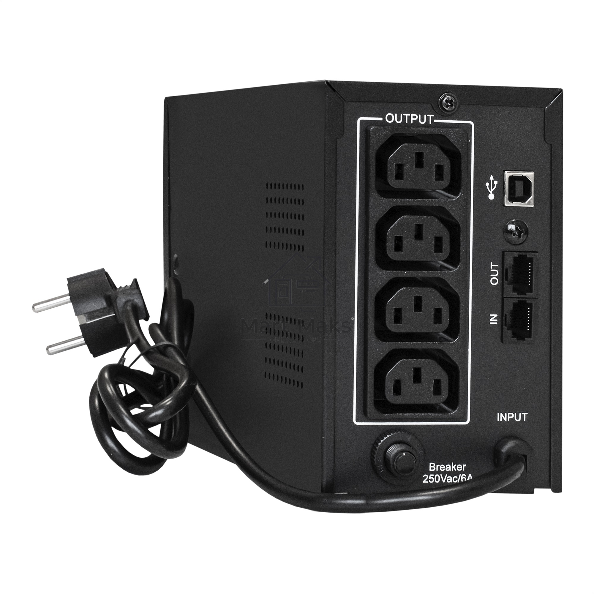 Источник бесперебойного питания ExeGate EX292774RUS SpecialPro UNB-800.LED.AVR.4C13.RJ.USB <800VA/480W, LED, AVR, 4*C13, RJ45/11, USB, металлический корпус, Black>