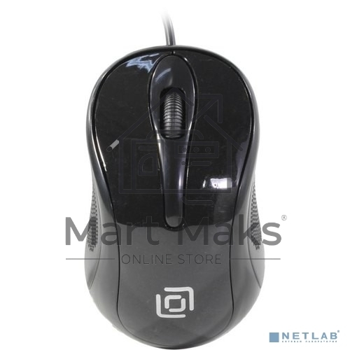 Мышь проводная Oklick 385M черный, 1000 dpi, USB, кнопки - 3