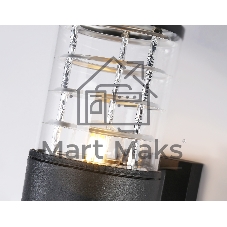 Светильник Ambrella light ST2522 BK/CL черный/прозрачный IP54 E27 max 40W 200*110*155