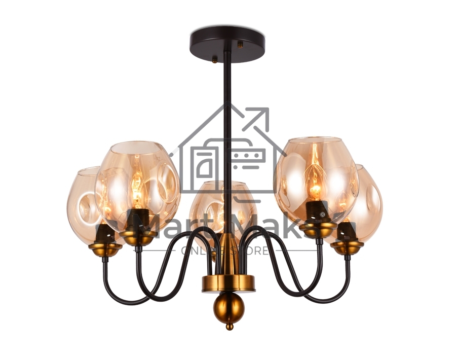 Светильник Ambrella light TR9057/5 DCF/TI темный кофе/янтарь E27 max 40W D650*572