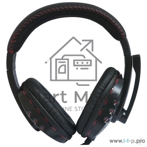 Гарнитура проводная Nakatomi HS-T50MV черный (c рег. громкости)