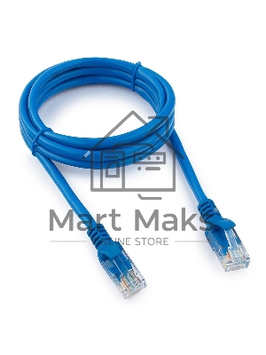 Патч-корд UTP Cablexpert кат.5e, 1.5м, литой, многожильный (синий)