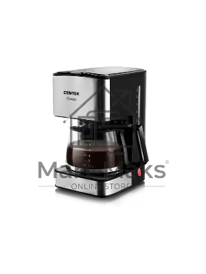 Кофеварка капельная Centek CT-1144 серебристый/черный, исп. кофе - молотый, 0.8 л, 680 Вт.