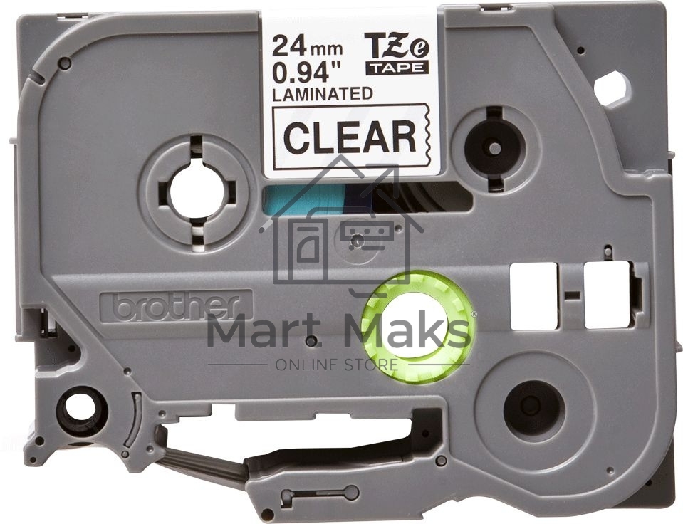 Картридж Brother TZ-E151 24 мм, 8 м, черный шрифт, прозрачный фон, для BROTHER P-Touch