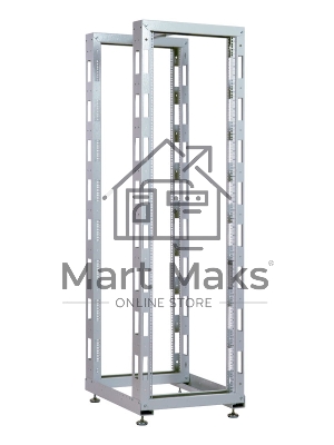 Стойка двухрамная ЦМО СТК-24.2 24U 620ммX800мм направл.закл.гайки 250кг серый