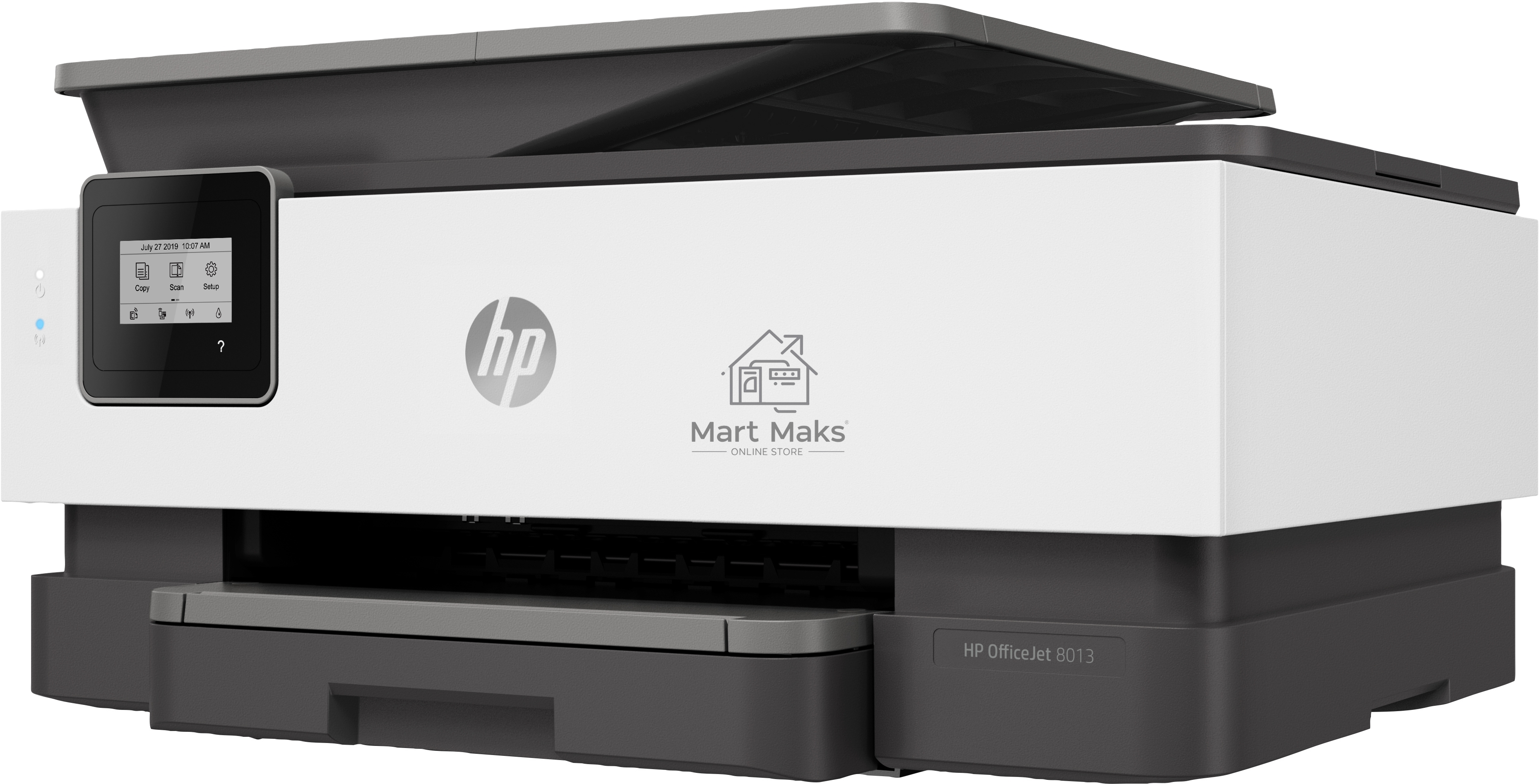 МФУ струйный HP Officejet Pro 8013 (1KR70B), A4, цветной, печ. до 18 стр/мин. (ч/б) до 10 стр/мин. (цвет), скан. до 8 стр/мин. (ч/б) 3.5 стр/мин. (цвет), 1200 x 1200 dpi, Wi-Fi, Air Print