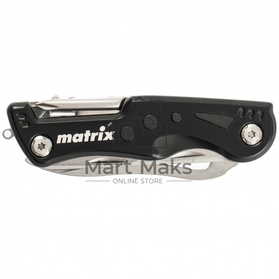 Нож многофункциональный MATRIX, 7 функций, в чехле, 107 мм 17624