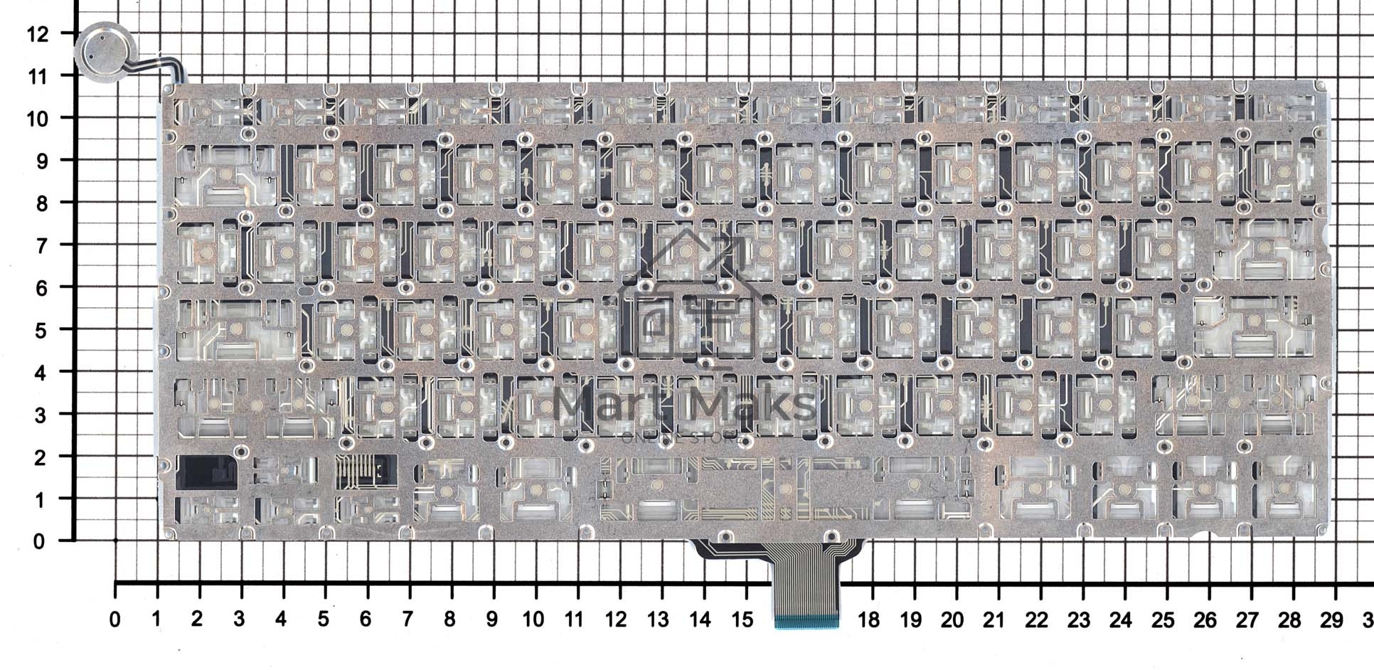 Клавиатура для ноутбука Apple Macbook A1342 2009/2010 белый 13,3