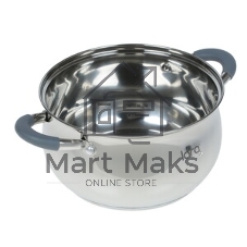 Кастрюля Lara LR02-482 BELL 20x11,5 см, 3,5 л, нержавеющая сталь 316L (хром/никель/молибден), с крышкой