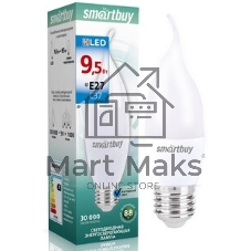 Лампа светодиодная Smartbuy-C37-9,5W/6000/E27