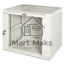 Шкаф коммутационный Lanmaster Pro (TWT-CBWPG-15U-6X4-GY) настенный 15U 600x450 мм пер. дв. стекл 60 кг серый 350 мм 768 мм IP20 металл