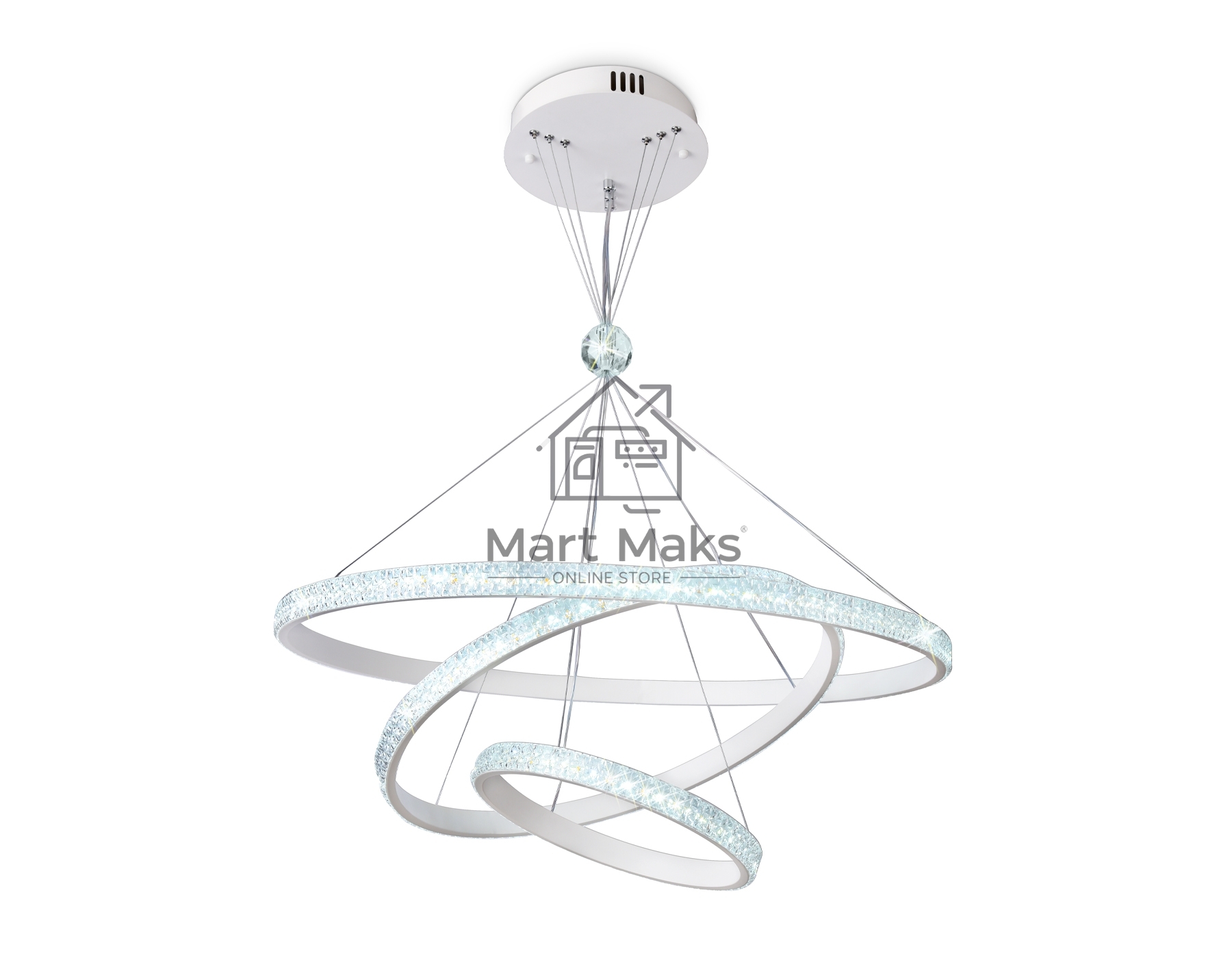 Светильник Ambrella light FA6157/3 WH белый 3000K/4200K/6400K 106W D700*890 (ПДУ РАДИО 2.4G)