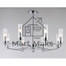 Люстра Ambrella light LH55152/8 CH/CL хром/прозрачный E14/8 max 40W D765*520