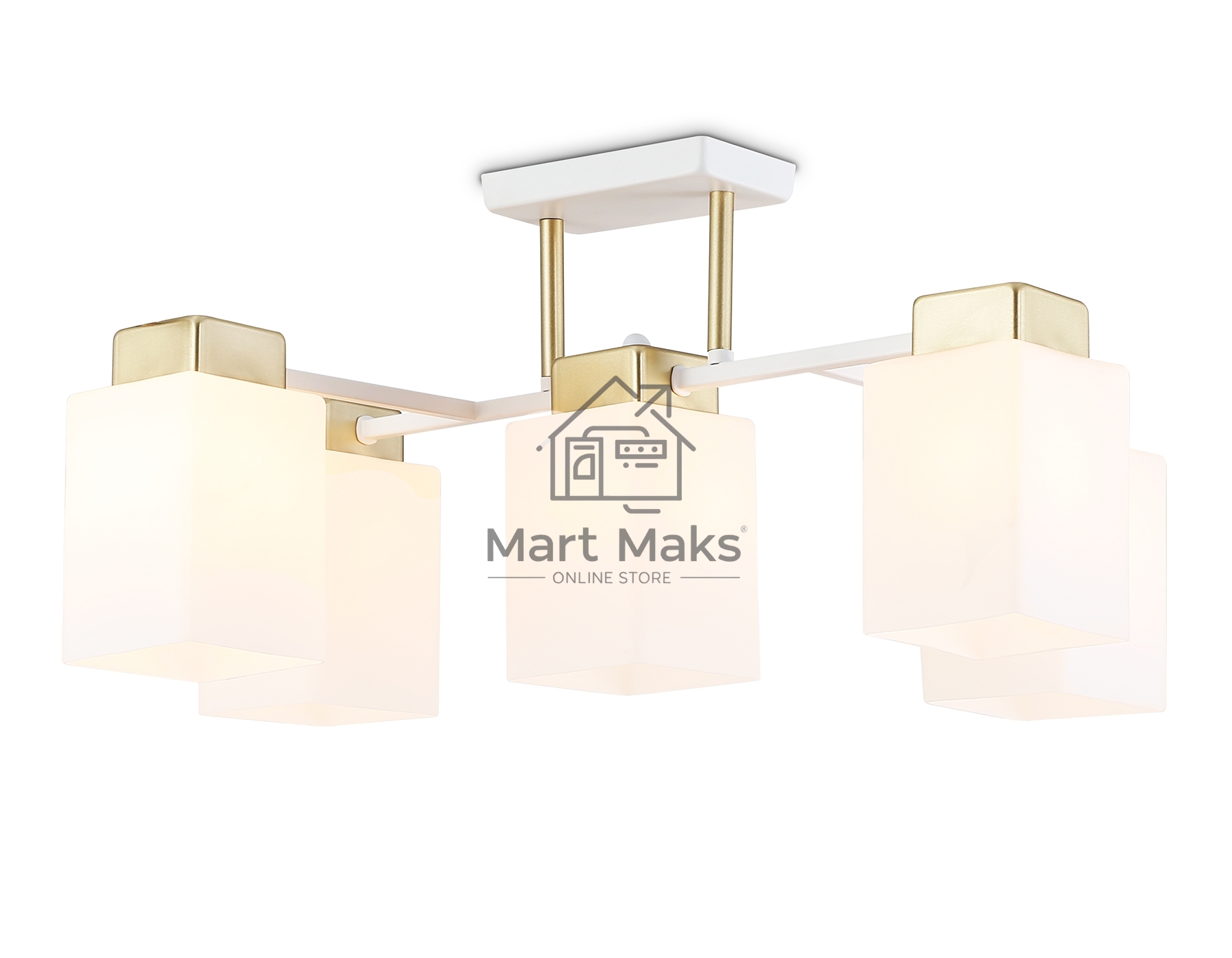 Светильник Ambrella light TR303047/5 WH/GD белый/золото E27/5 max 60W 540*480*270