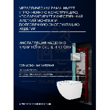 Комплект BAU 6 в 1: инсталляция BAU PRO, унитаз подвесной торнадо Bau Dream Hurricane-3, сиденье дюропласт микролифт, клавиша BAU Stil, хром