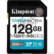 Флеш карта SDXC 128Gb Kingston SDG4/128Gb Canvas Go! Plus w/o adapter
