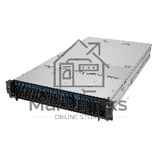 Серверная платформа ASUS RS521A-E12-RS24U, 2U, 1 x SP5 LGA 6096 360W, 24 x DDR5 6400/4800*, 24x 3.5'' NVMe hsb + 2x 2.5'' SATA, 2x M.2 22110, up to 1 PCIe Gen5 x8 LP + 1 OCP3.0, 2 x 1GbE RJ-45 LAN Intel i350-AM2, 1+1 2000W