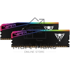Оперативная память Patriot Viper Elite 5 Ultra RGB, DDR5, 32GB (2x16GB), 6000 MHz, CL28, с радиатором, RGB, чёрный