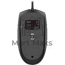 Комплект клавиатура+мышь Acer OCC500 проводной, USB, 1200 DPI, черный