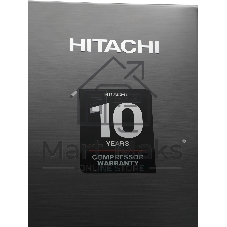 Холодильник Hitachi HRTN7489DFBBKCS черный инвертер двухкамерный инвертер 345/105л морозилка сверху, No Frost