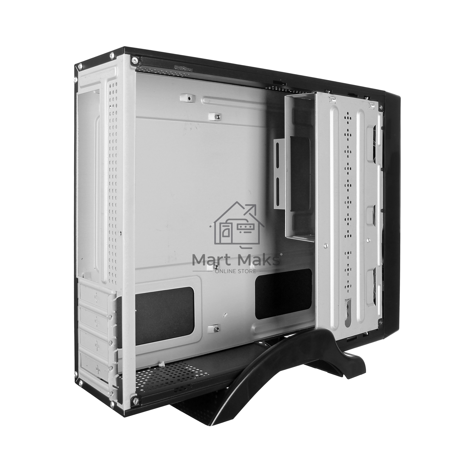 Компьютерный корпус Exegate EX268693RUS Компьютерный корпус MiniITX Exegate MI-208 Black, miniITX/mATX, <M300, 80mm>, 2*USB, Audio