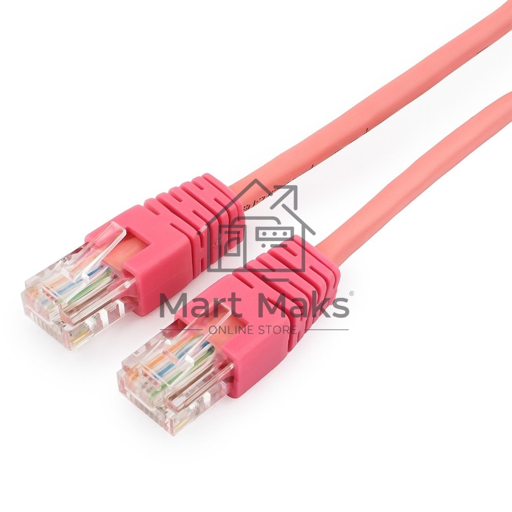 Патч-корд UTP Cablexpert кат.5e, 3м, литой, многожильный (розовый)