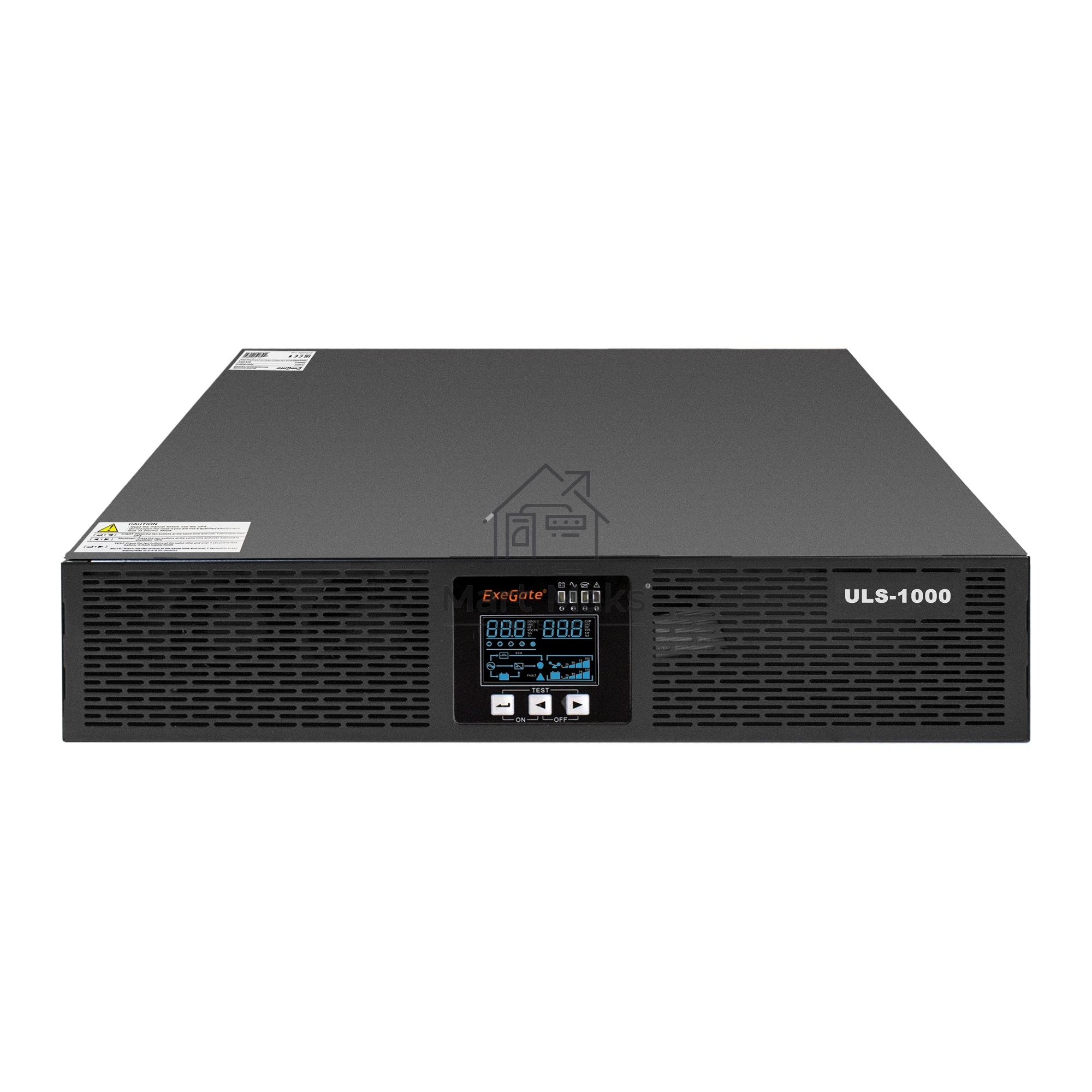 Источник бесперебойного питания On-line ExeGate EP285646RUS PowerExpert ULS-1000.LCD.AVR.C13.USB.RS232.SNMP.2U <1000VA/1000W, On-Line, PF=1, LCD, 4*IEC-C13, RS232, USB, SNMP-slot, Rackmount 2U/Tower, Black>