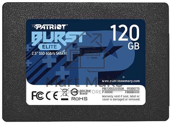 Накопитель SSD Patriot Burst Elite, 120GB, SATA, 2.5