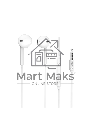Наушники проводные вставки с микрофоном Hoco M55 белый