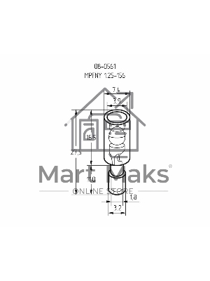 Разъем штекерный полностью изолированный Rexant штекер 4 мм 0.5-1.5 мм² (РШПи-п 1.5-4/РШИп 1,25-4) красный