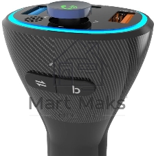 Автомобильный FM-модулятор Ritmix FMT-B300 черный BT USB (80000849)