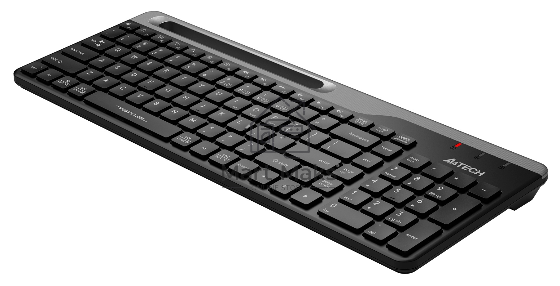 Клавиатура A4Tech Fstyler FBK25 беспроводная, USB, Bluetooth/Радиоканал, черный/серый